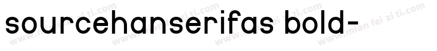 sourcehanserifas bold字体转换